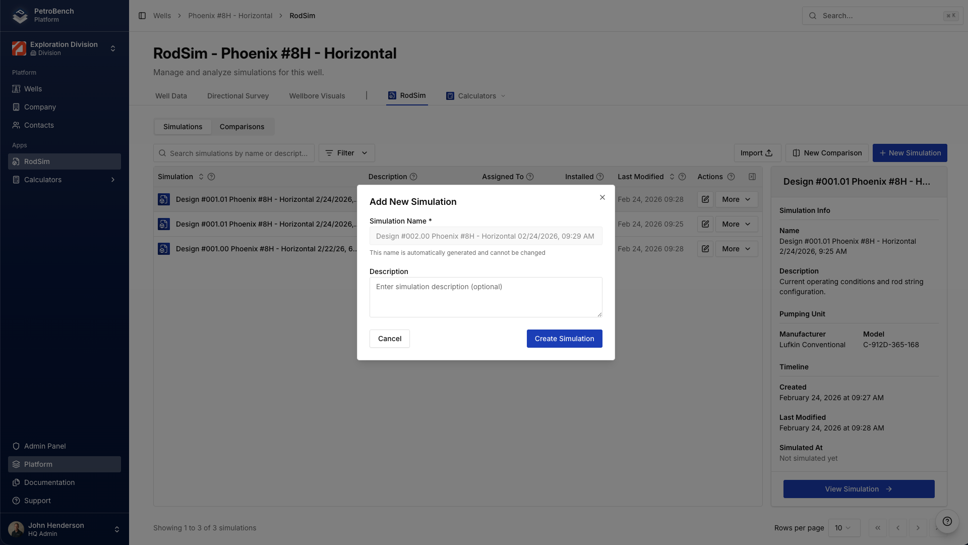 Import & Reset Management Interface